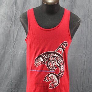 Vintage Tank Top - Haida Killer Whale Graphic - Men's Medium